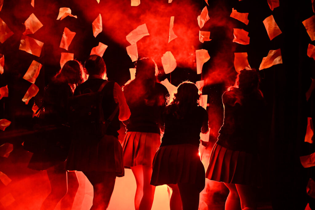 Scene from a Trial by Fire stage production.